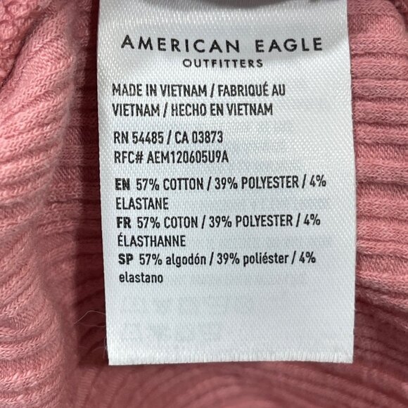 3 American Eagle Ribbed Tank Top Cross Back Cropped Small S Green Pink Yellow Bu - Picture 11 of 12